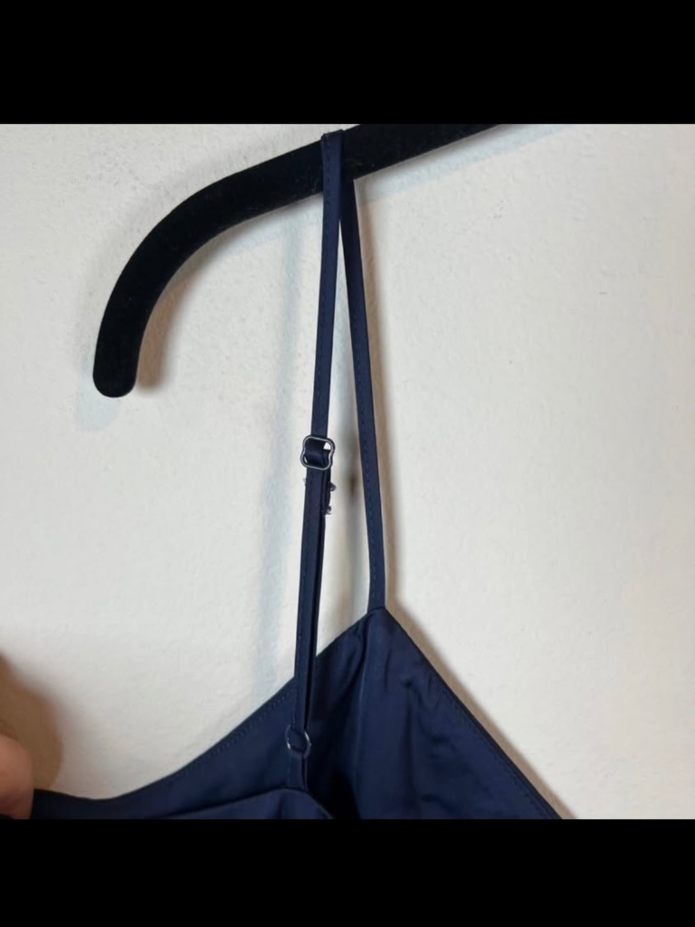 Aerie Satin Cinched Front Crop Tank Top Shirt Navy Blue V-Neck Strappy NEW XXL - Picture 9 of 10